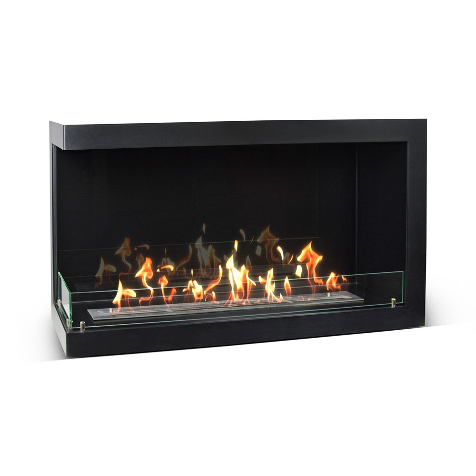 Биокамин угловой SteelHeat 1163 левый стекло стемалит